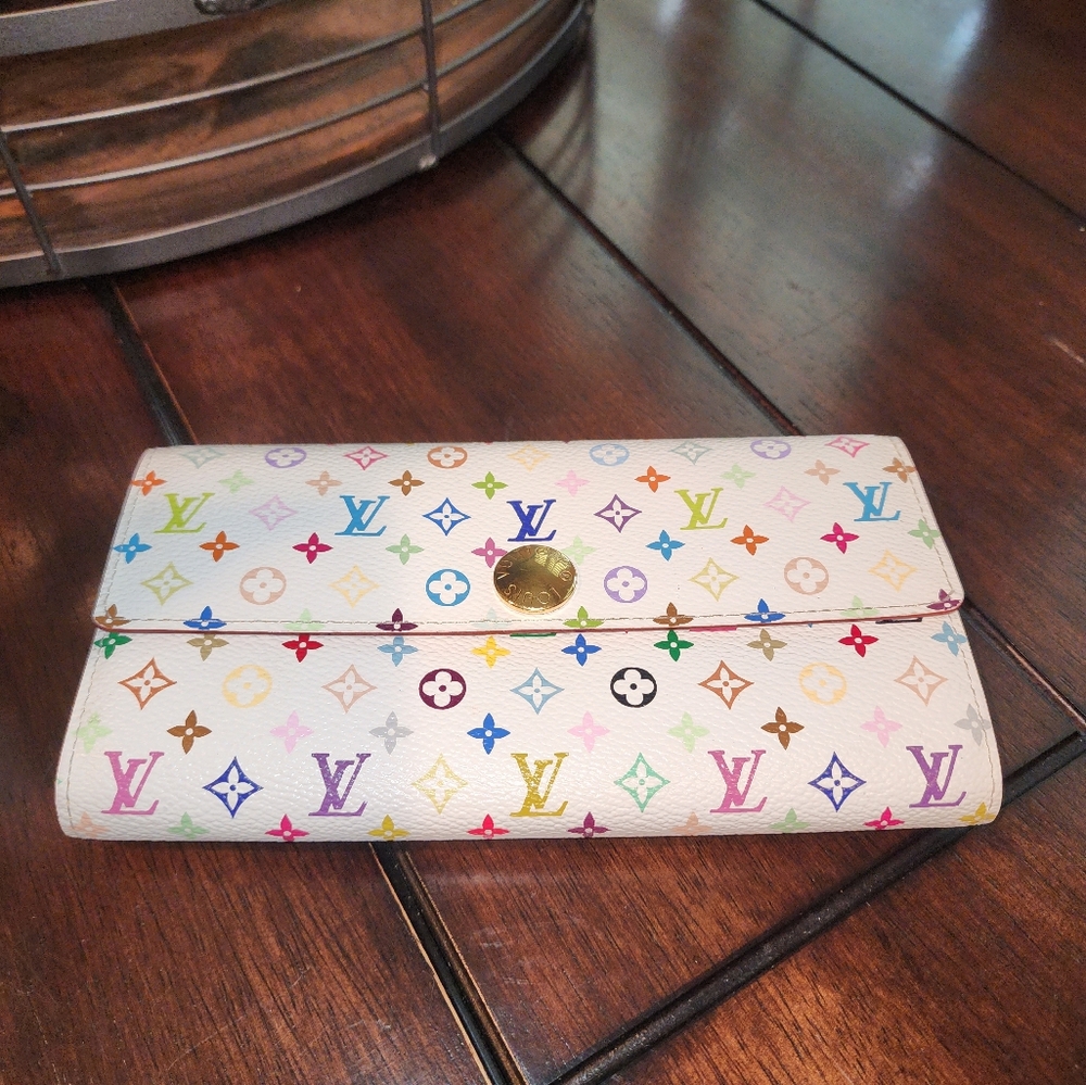 Louis Vuitton White Multicolor Wallet